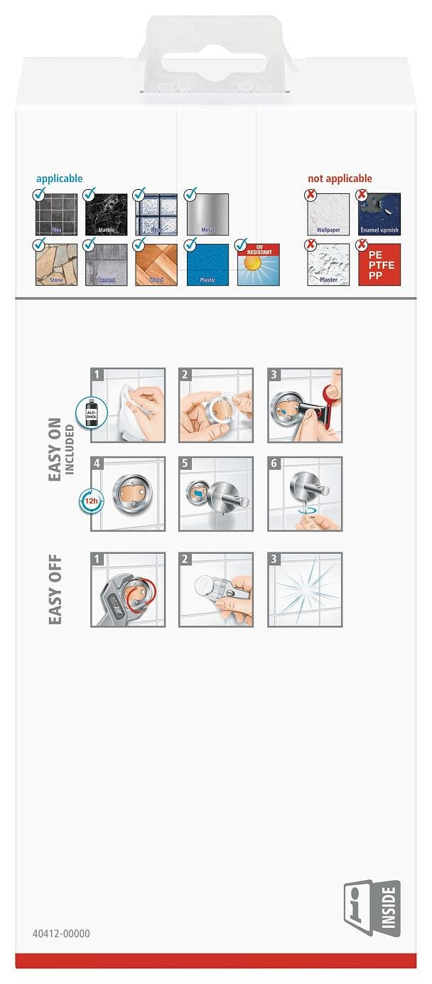 Tesa Deluxxe Duschkorb Inkl. Klebelösung Plata