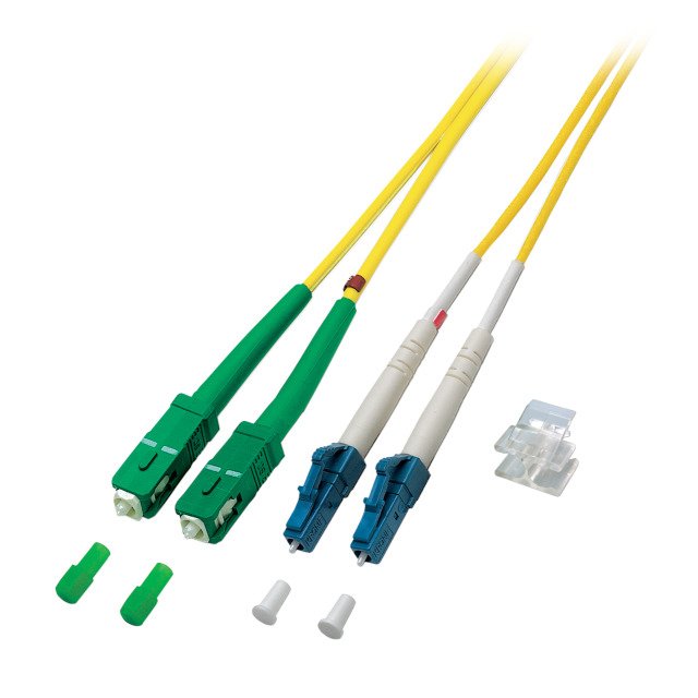 O0362.15 Duplex Jumper Lc-Sc Apc8° 9 125? 15m Os2 Lszh Gelb