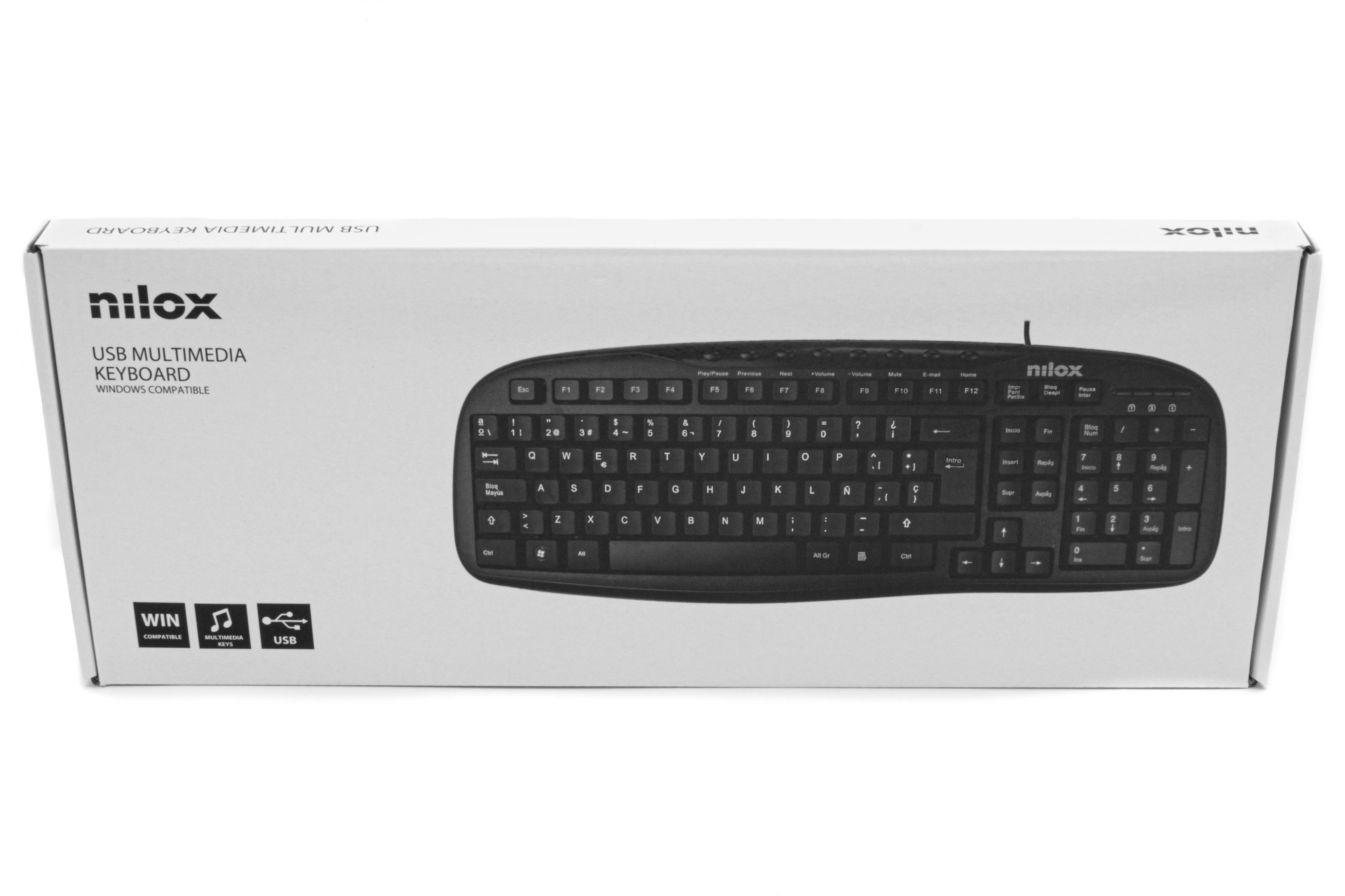 EAN 8436556148484 - Nilox MULTIMEDIA USB ESPANOL teclado Universal QWERTY Español Negro imagen 10