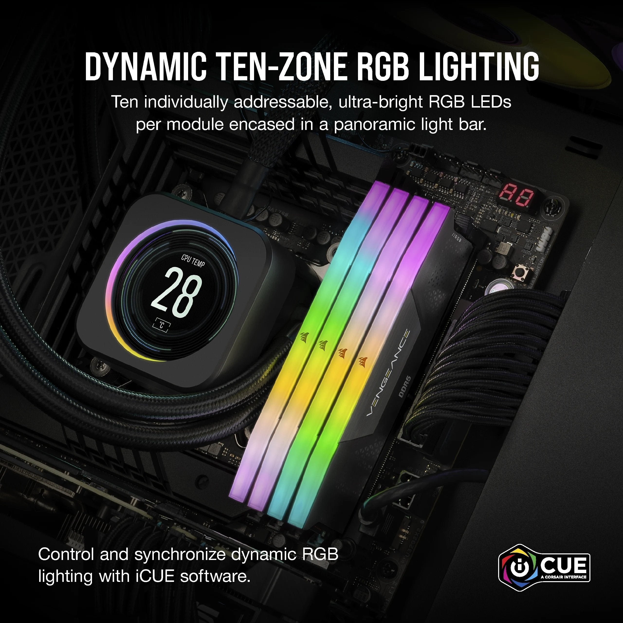 EAN 840006676638 - Corsair Vengeance RGB CMH48GX5M2B6000C30 módulo de memoria 48 GB 2 x 24 GB DDR5 288-pin DIMM imagen 8