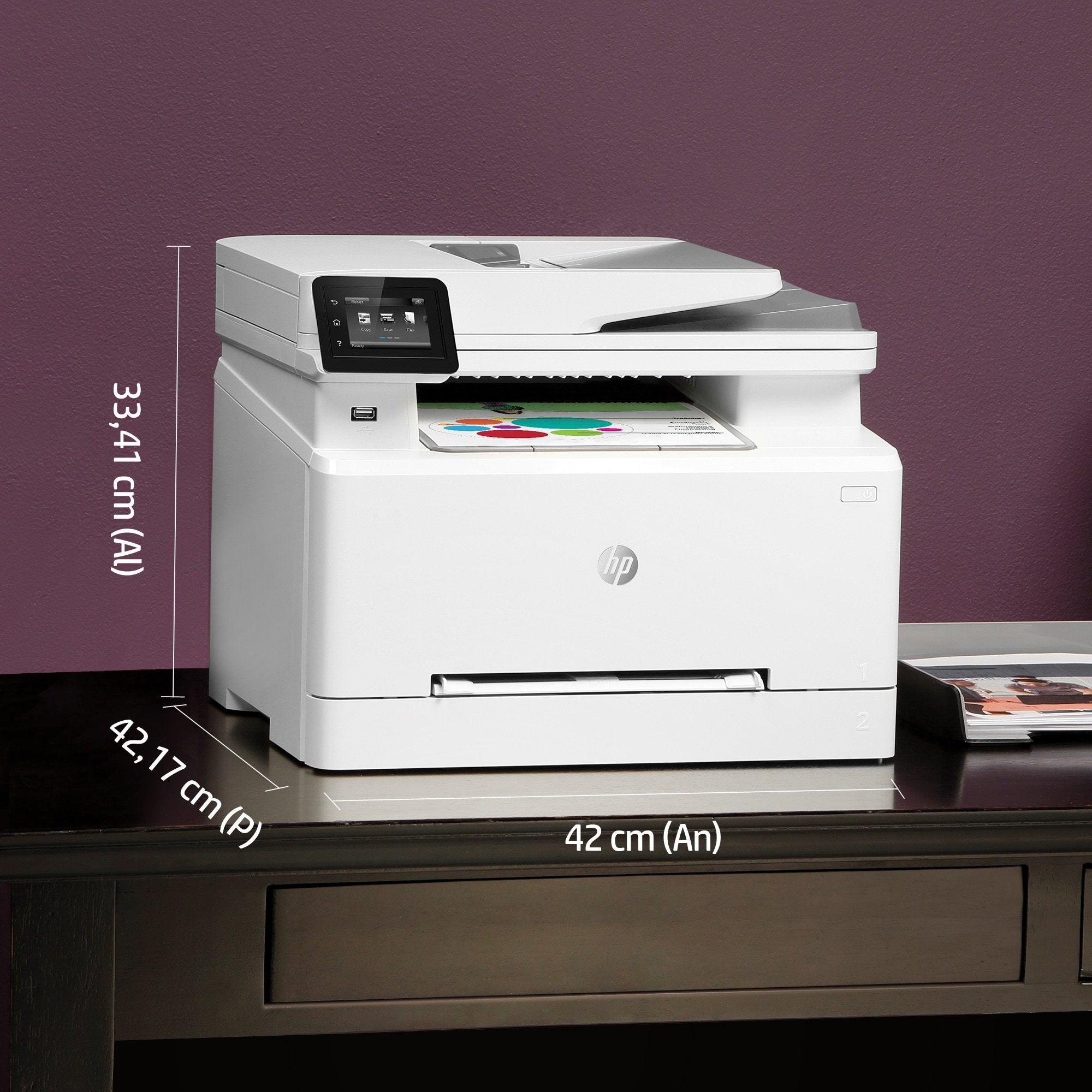 Multifunción Láser Color Hp Láserjet Pro M283fdw Wifi Fax Dúplex Blanca