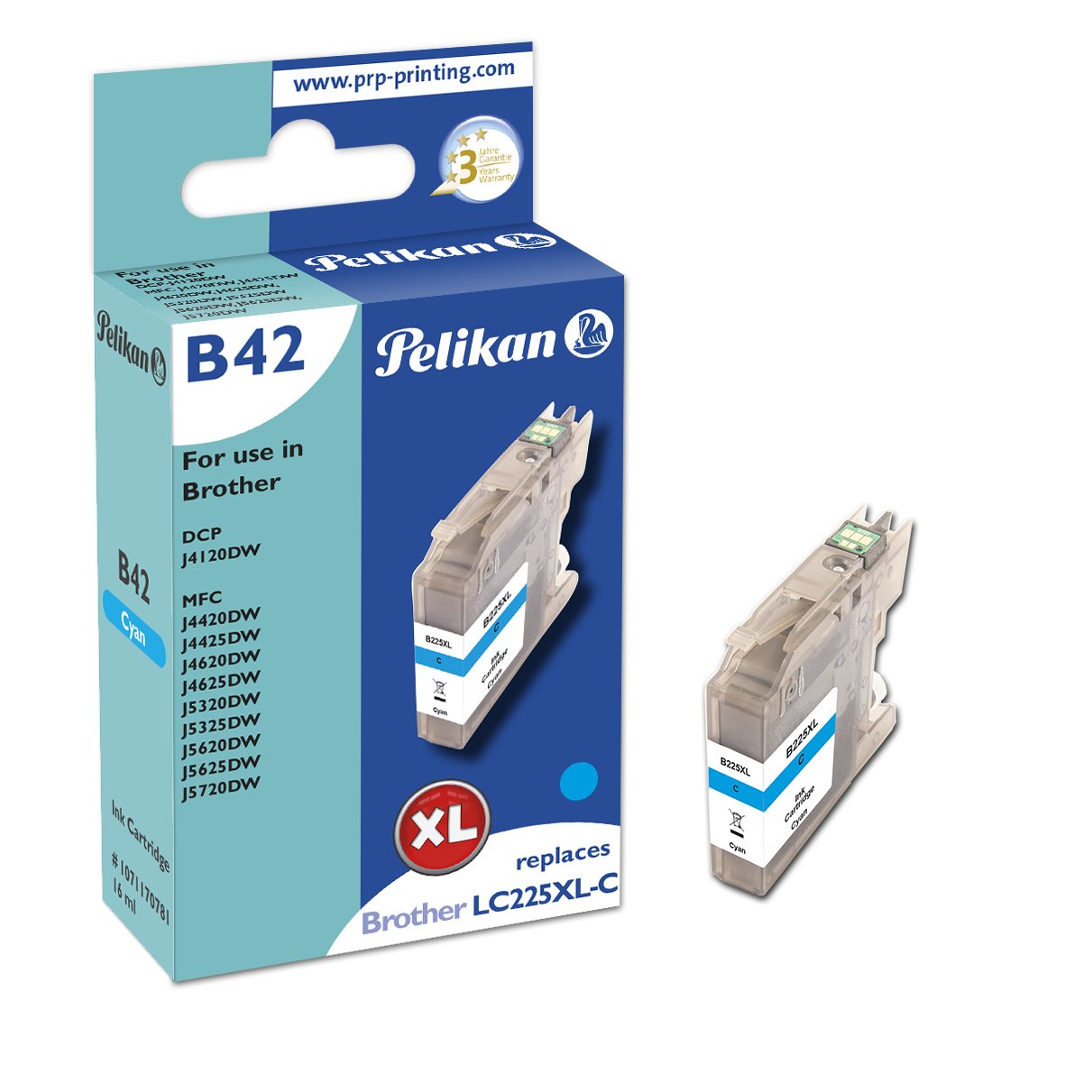 Pelikan Tinta Para Brother B42 Lc-225xl C Comp. Cyan 319568