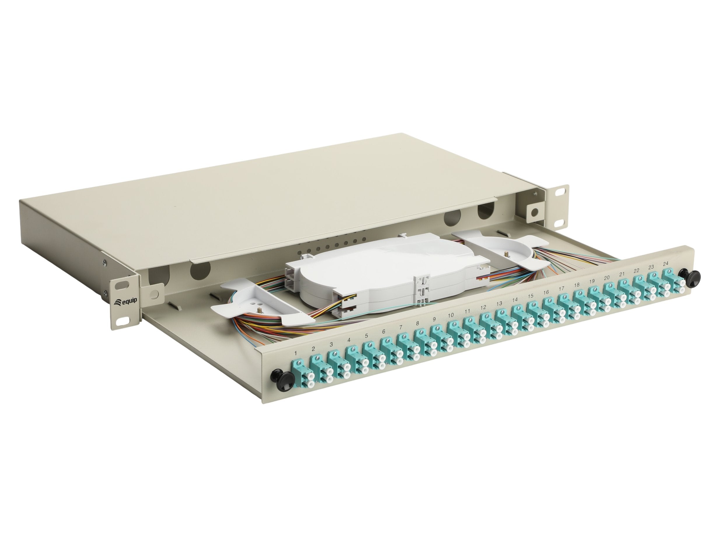 Equip Lwl-Spleisskamen 24-Port Lc-Duplex Om3 1u Komplett Gr