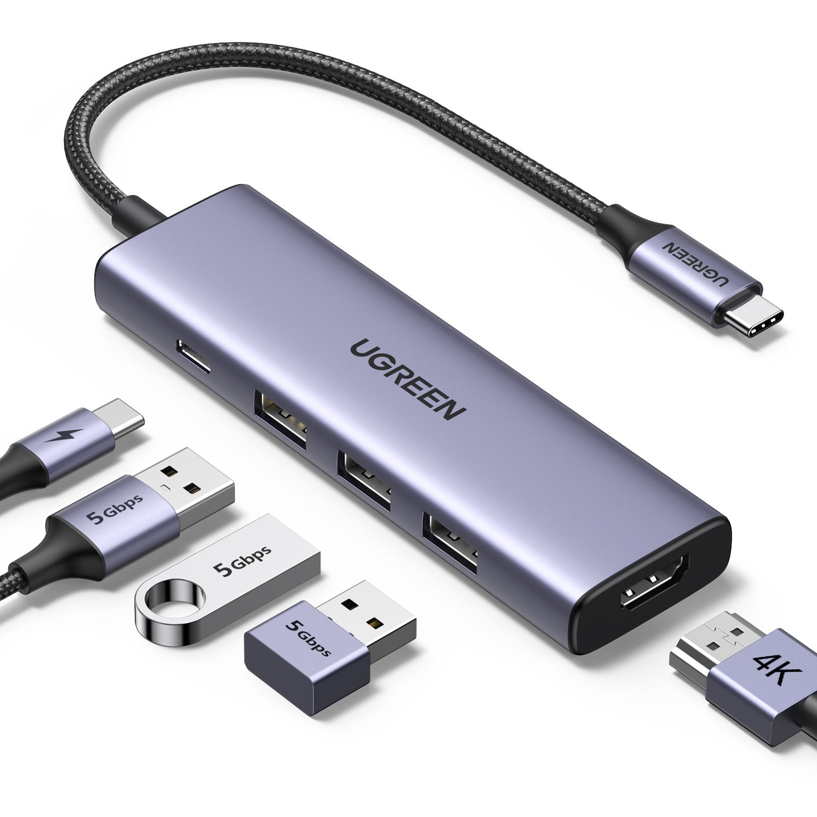 EAN 6941876215966 - Ugreen 15596 base para portátil y replicador de puertos Alámbrico USB 3.2 Gen 1 (3.1 Gen 1) Type-A + Type imagen 11