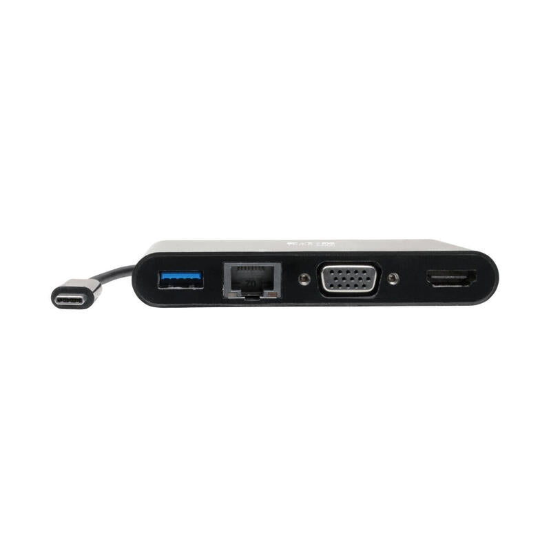 Eaton Tripp Lite Usb-C Multiport Adapter 4k Hdmi Vga Usb-A Gbe Hdcp Black