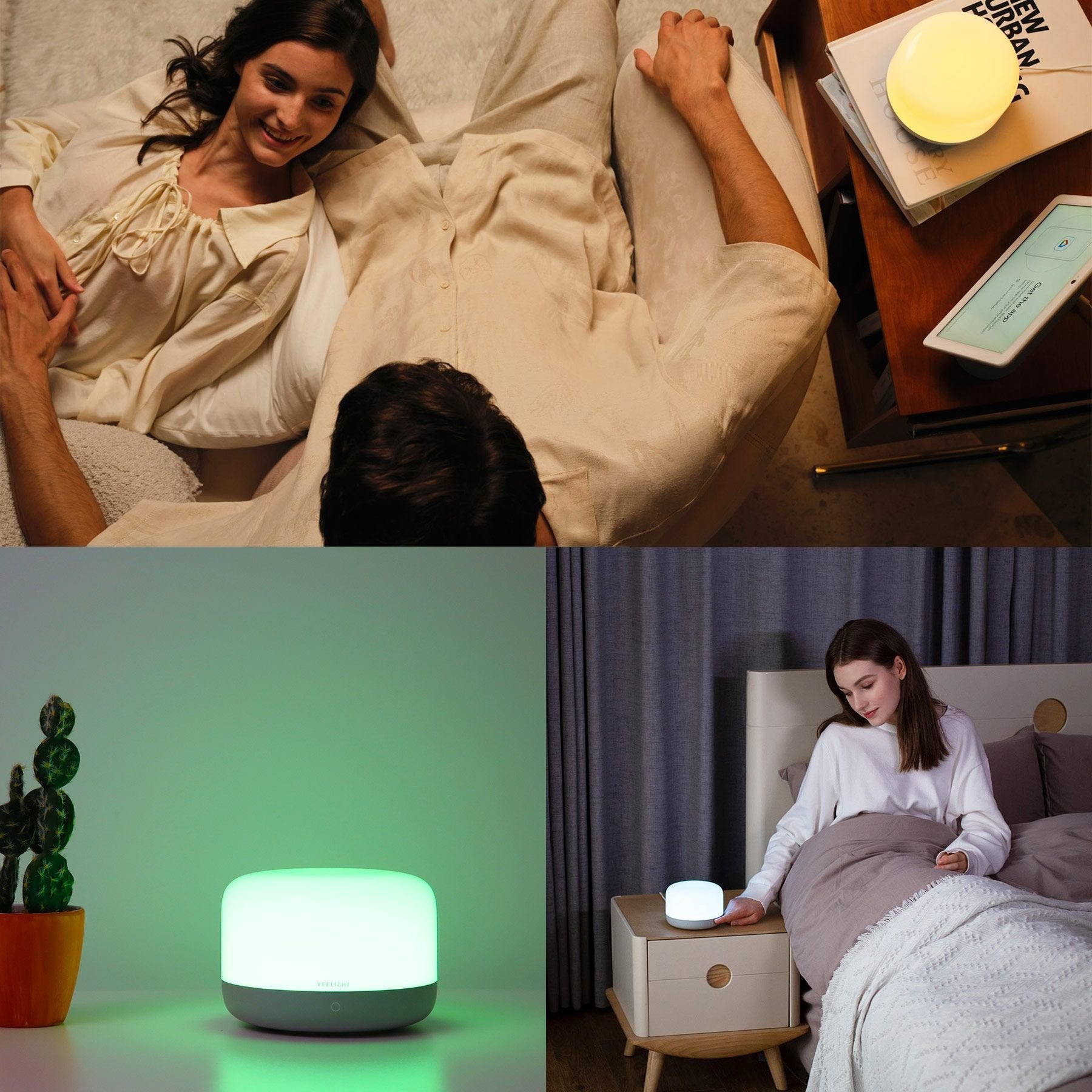 Lámpara Inteligente Yeelight Bedside Lamp D2/ Blanca Y Gris