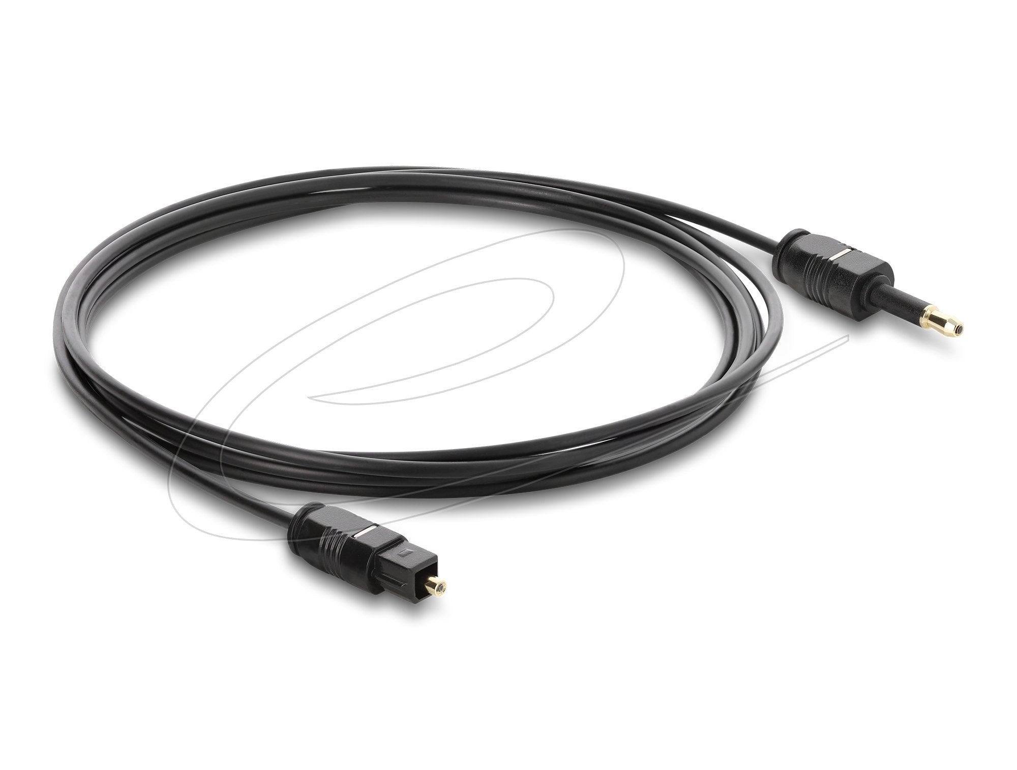 Delock Toslink Cable Mini Toslink 3,5 Mm Stecker Auf Toslink Stecker, Ø 2,2 Mm, 1,5 M, Schwarz
