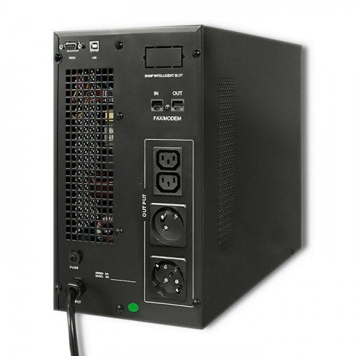 EAN 5901878530437 - Qoltec 53043 sistema de alimentación ininterrumpida (UPS) Doble conversión (en línea) 3 kVA 2400 W 2 sali imagen 2