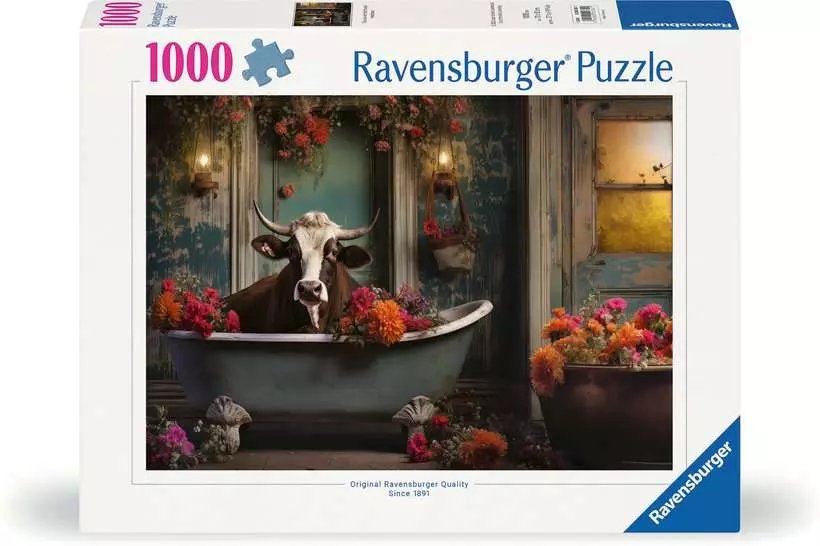 Puzzle 1000 Elementów Krowa W Kapieli