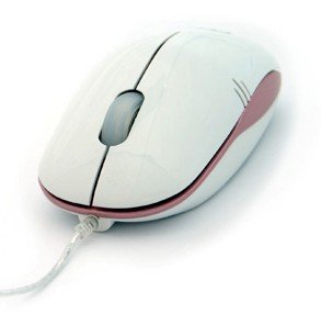 3free Mouse Optico Usb Mcm101/Wp Diseño Blanco Rosa