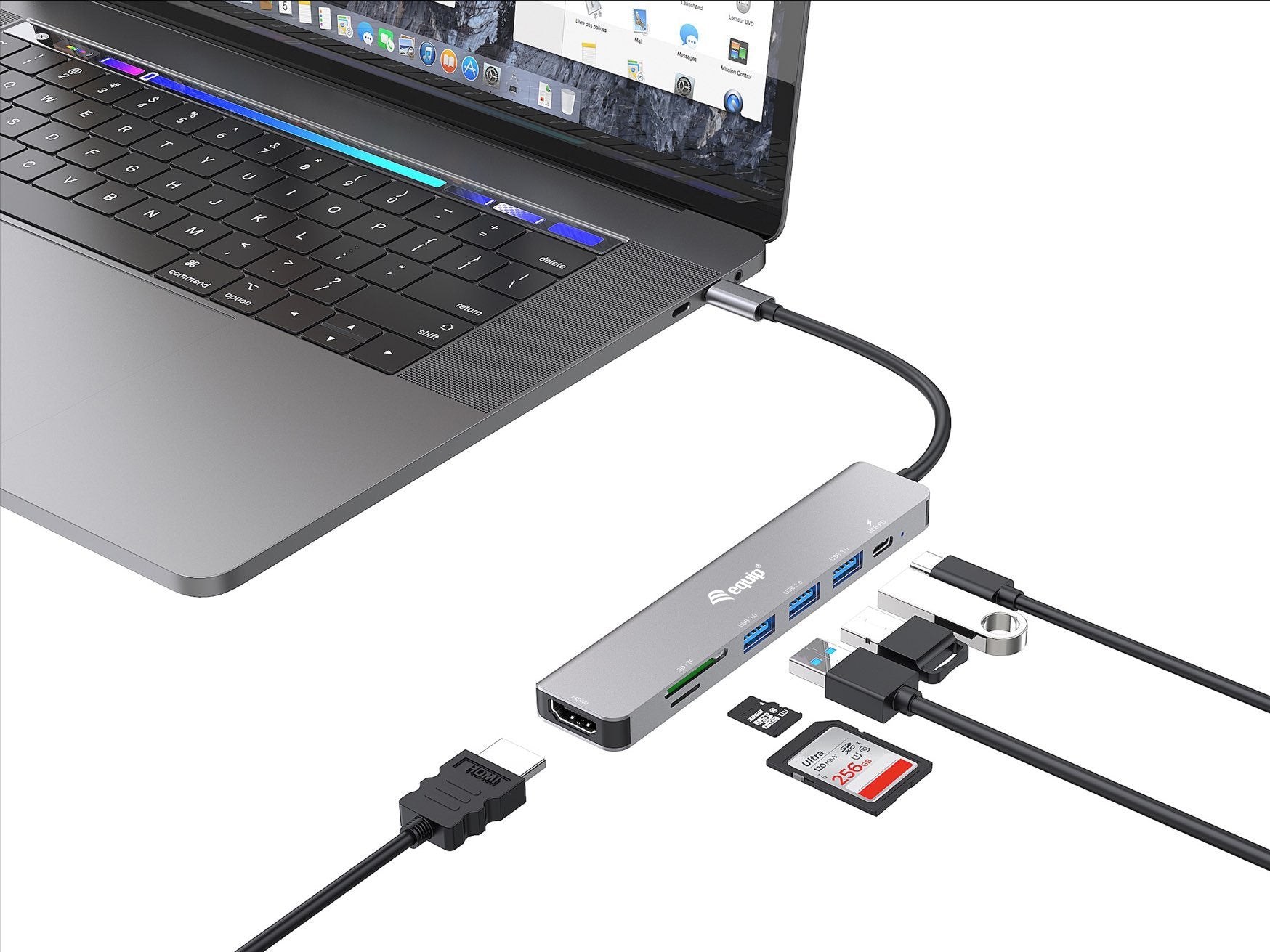 EAN 4015867234242 - Equip 133494 base para portátil y replicador de puertos Alámbrico USB 3.2 Gen 1 (3.1 Gen 1) Type-C Plata imagen 2