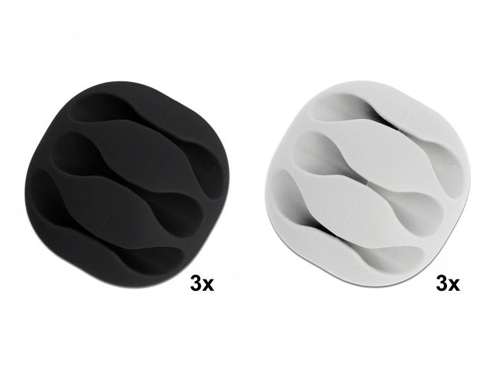 EAN 4043619183463 - DeLOCK 18346 organizador de cables Escritorio/pared Soporte para cables Negro, Blanco 6 pieza(s) imagen 2