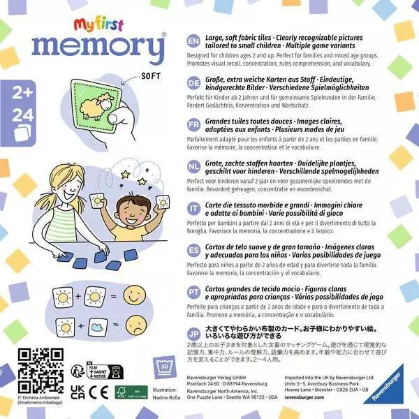 Ravensburger Mi Primera Memoria Plüsch, Juego De Memoria 20998