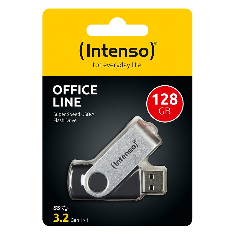 EAN 4034303036394 - Intenso USB 128GB OFFICE LINE 3.2 Gen1 Silver-Black unidad flash USB USB tipo A 3.2 Gen 1 (3.1 Gen 1) Neg imagen 8