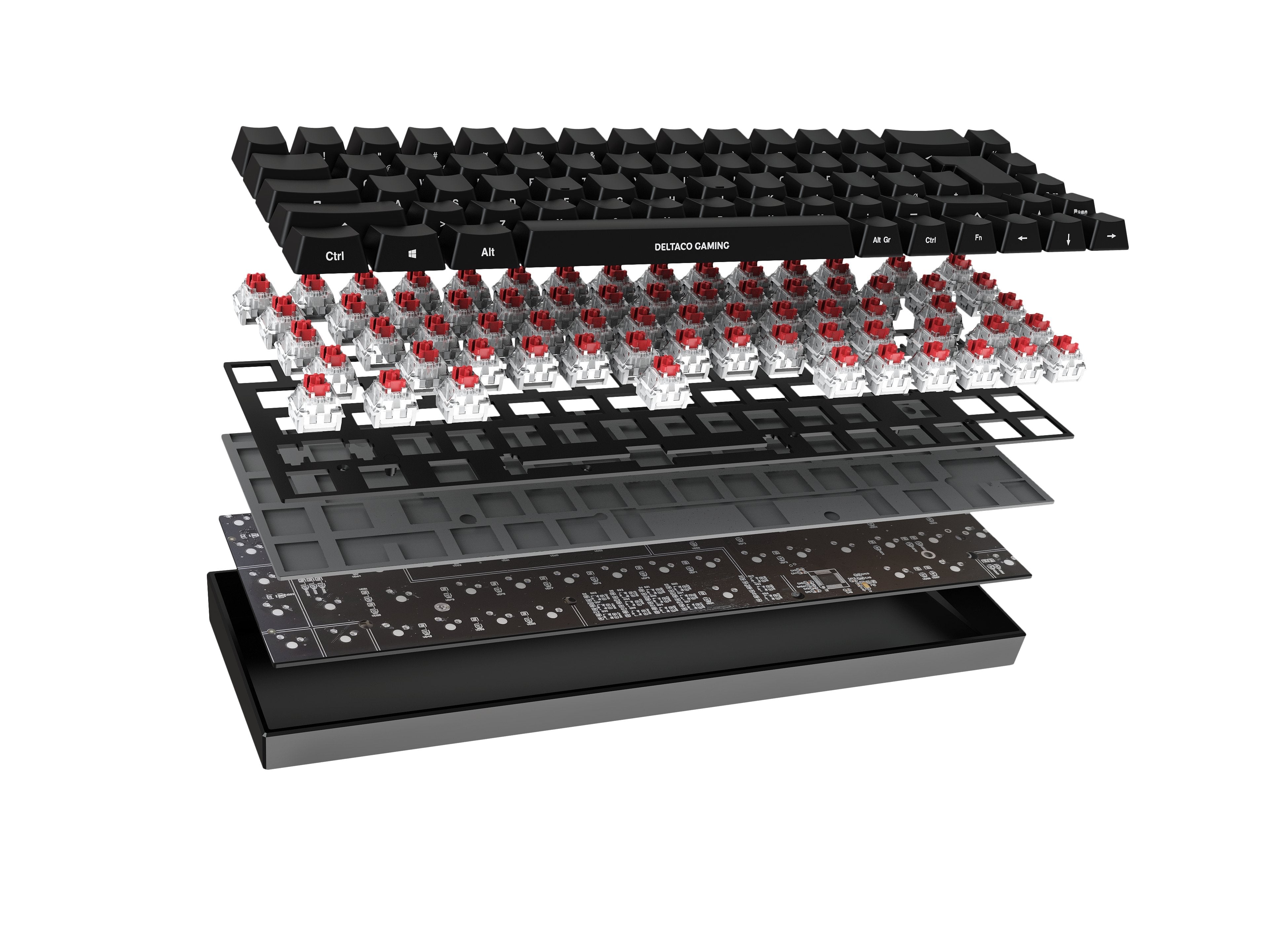 Deltaco Mech. Mini Gaming Tastatur Rgb Led Wireless Schwar