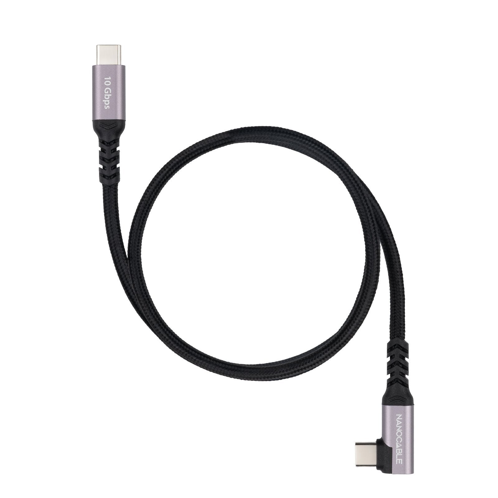 Cable Usb-C Acodado M/M 3.2 Gen2 100w 4k/60hz 2 M