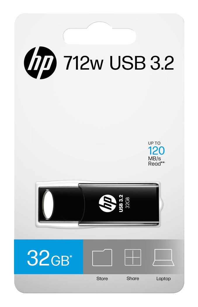 Stick Hp 32gb 712w Negro Usb 3.2 Flash Drive