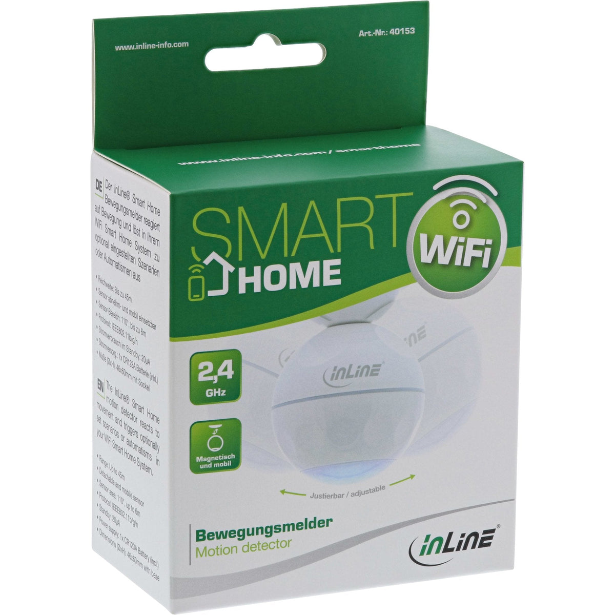 Inline 40153 Detector De Movimiento Para El Hogar Inteligente Inline