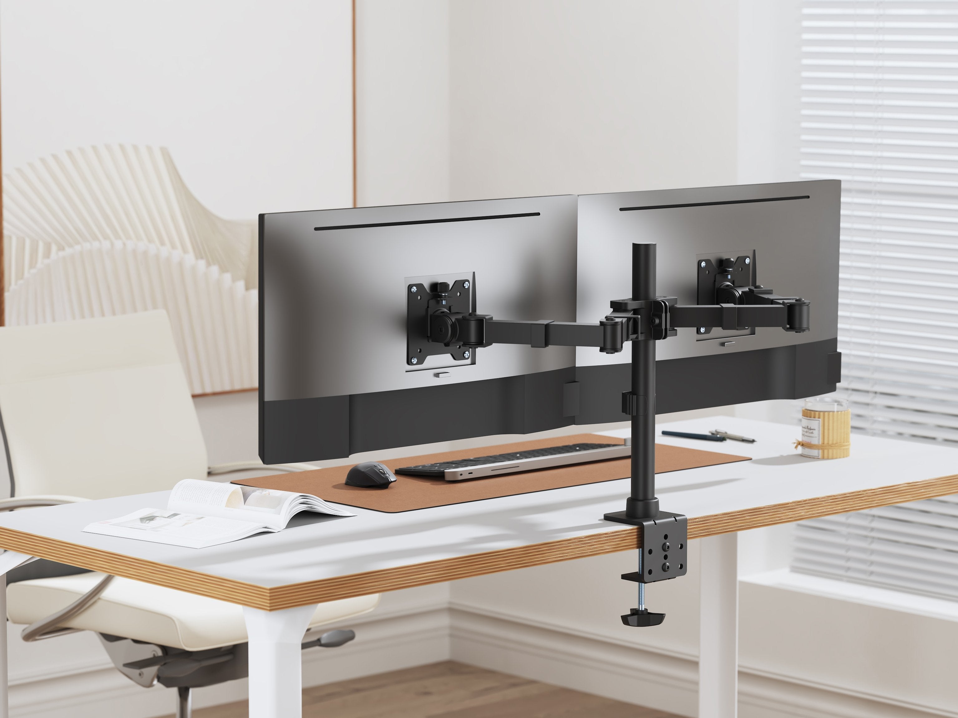 Equip Tischhalterung 17"-35" 2tft 360° H.Leim. 20kg Negro
