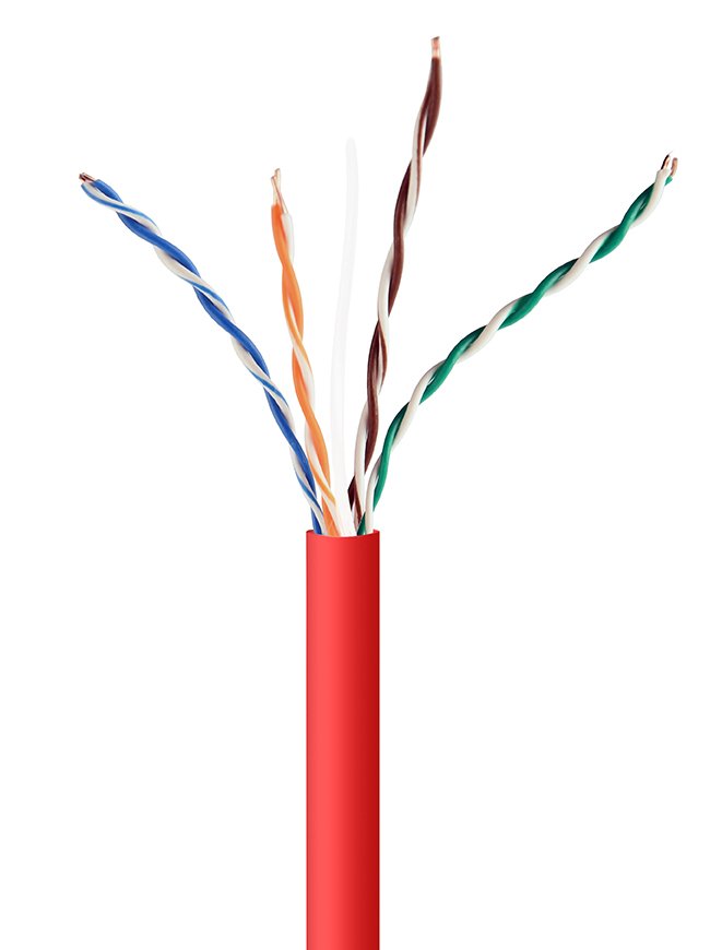 Gembird Cable De Red Utp Solid Cat. 5 Cca 305m Roll Rojo Upc-5004e-Sol-R