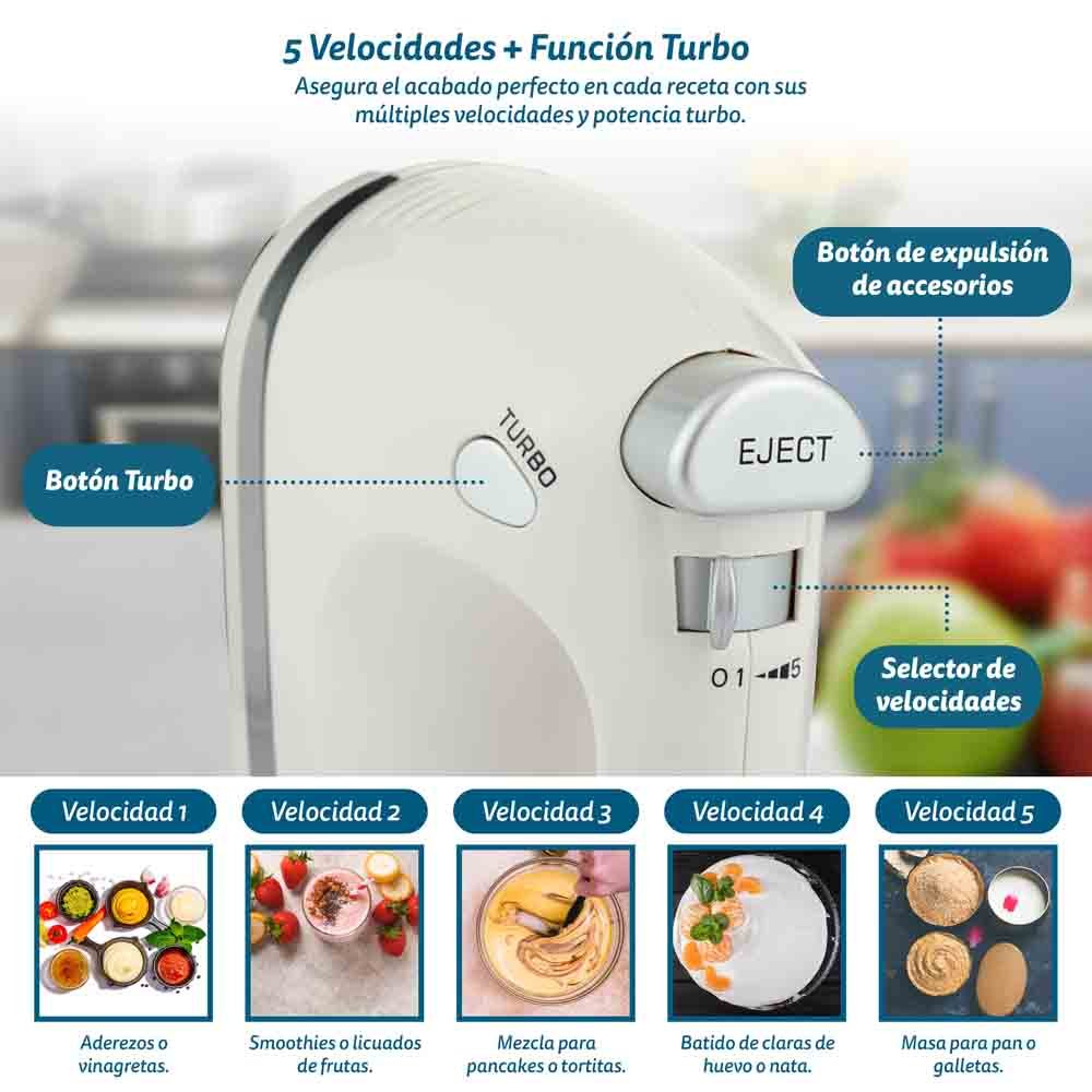 EAN 8426156017099 - Grunkel AM-350TURBO5 batidora Batidora de mano 350 W Blanco imagen 4