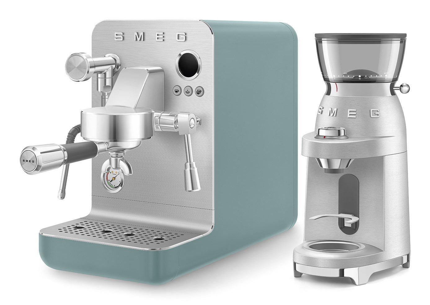 Smeg Espresso Coffee Machine Collection Emerald Green Emc02egmeu