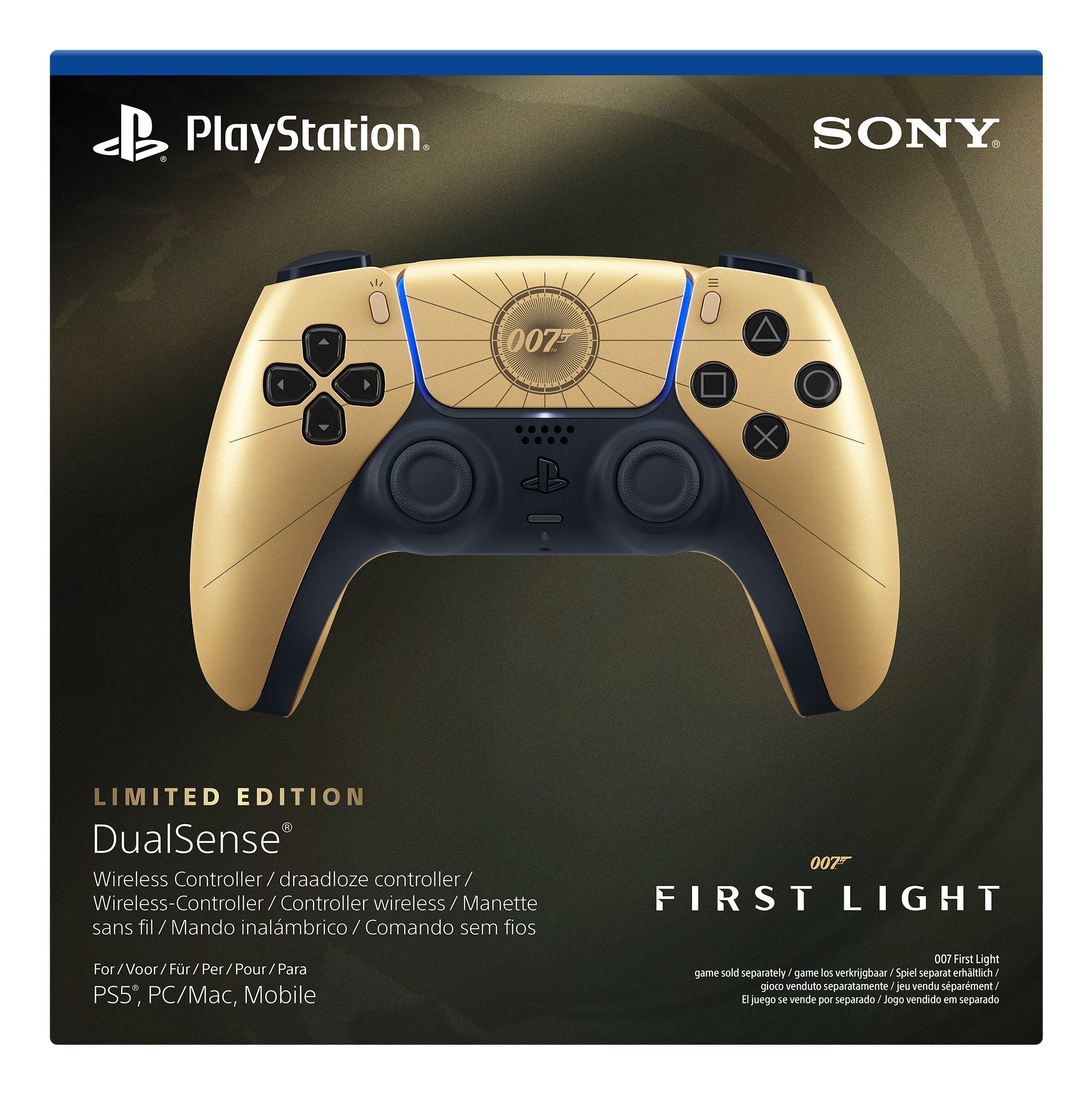 Sony Interactive Entertainment Dualsense Wireless-Controller - 007 First Light Limited Edition (Gold/Negro) 1000052021