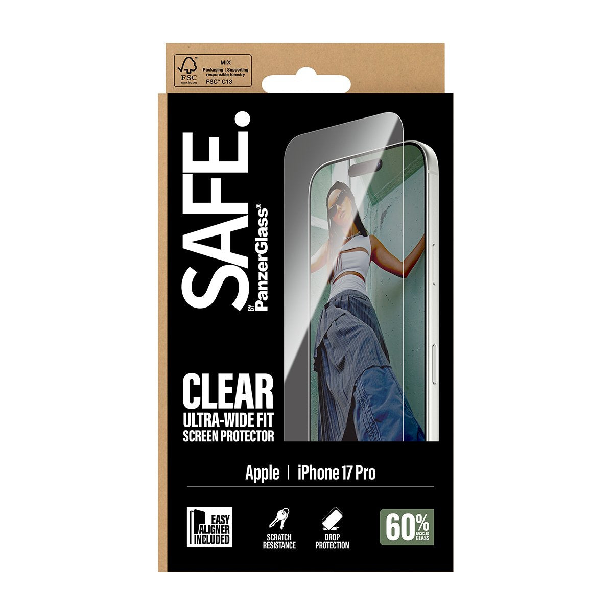 EAN 5715685025877 - PanzerGlass SAFE. by ® Screen Protector iPhone 17 Pro | Ultra-Wide Fit w. EasyAligner Protector de pantal imagen 3