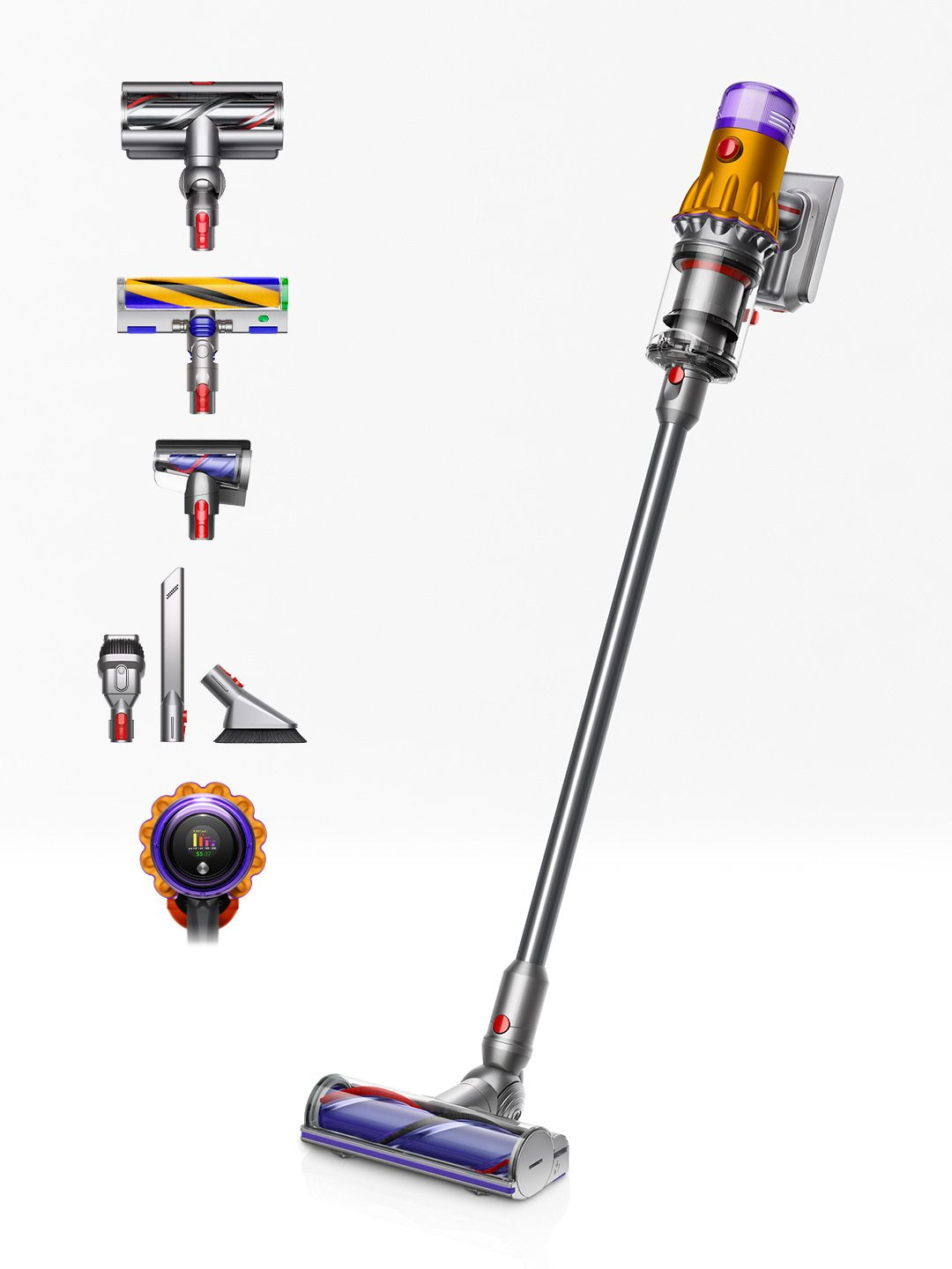 EAN 5025155065099 - Dyson V12 Slim Absolute Aspiradora escoba 2 en 1 Batería Secar Filtro higiénico Sin bolsa Níquel, Púrpura imagen 2