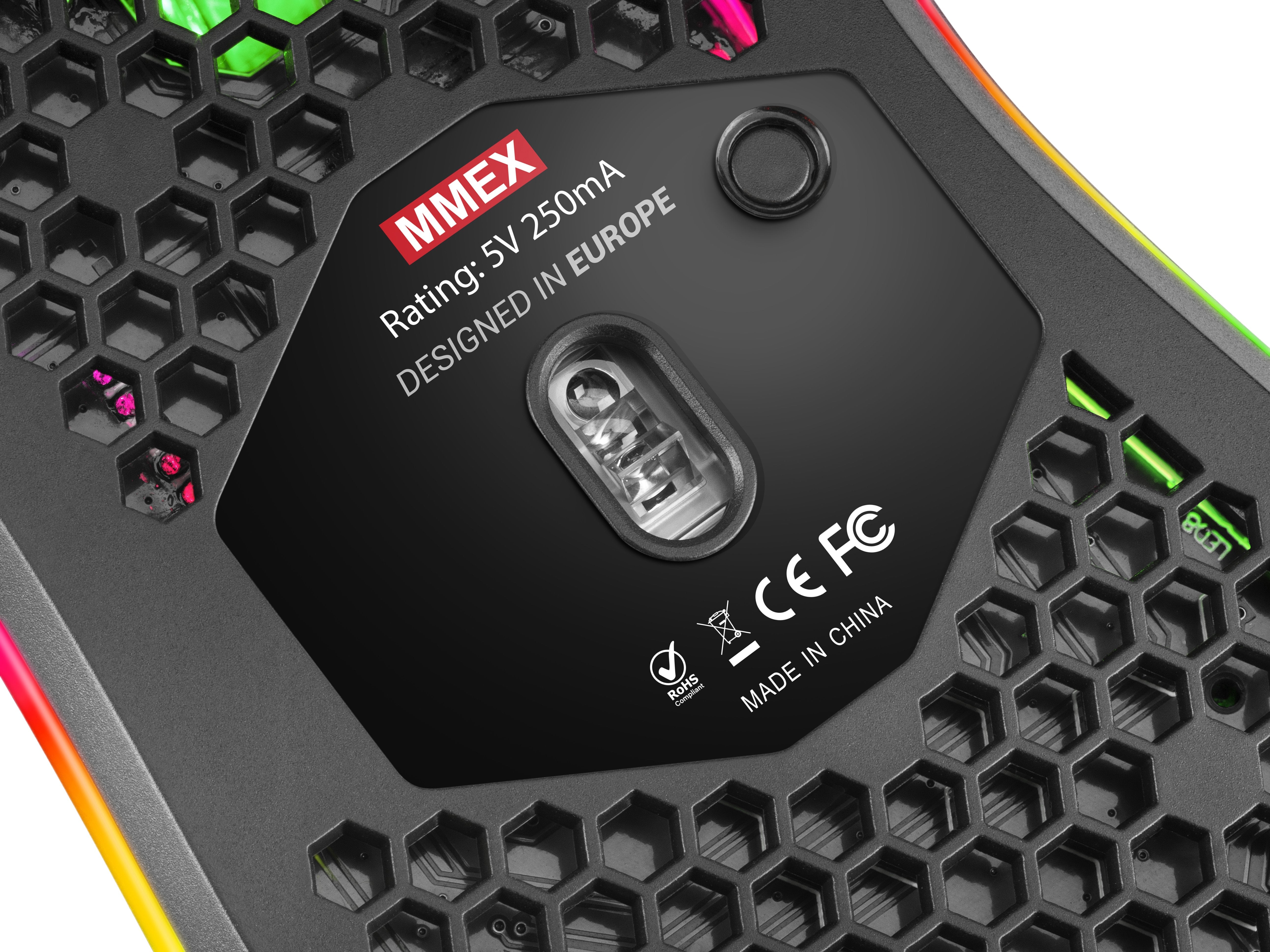 Raton Optico Mmex Rgb Black Mars Gaming 32000dpi/Rgb Chroma/7 Botones/Software