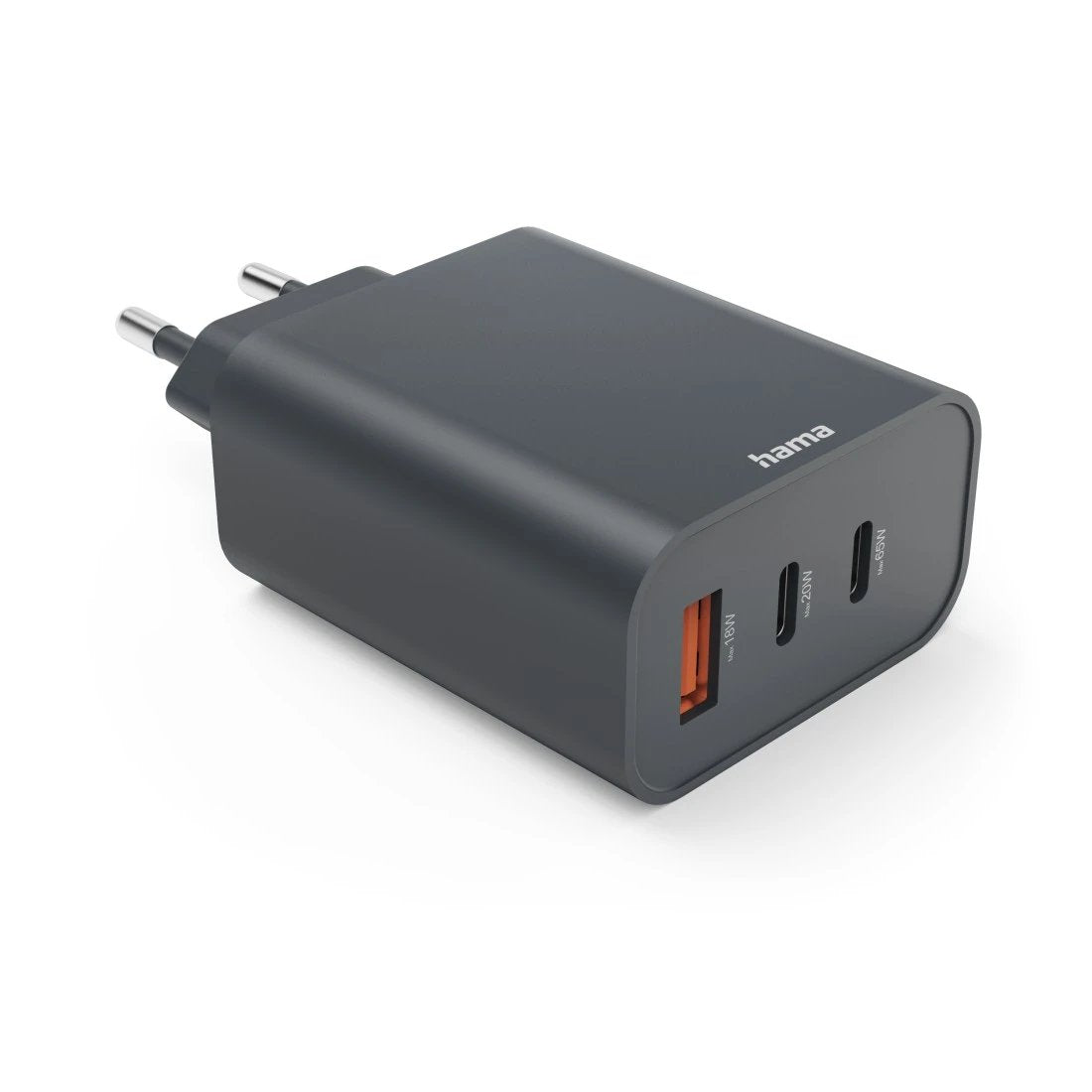 Hama Schnellladegerät Pd 65w 2xusb-C/1xusb-A, Anthrazit 86445
