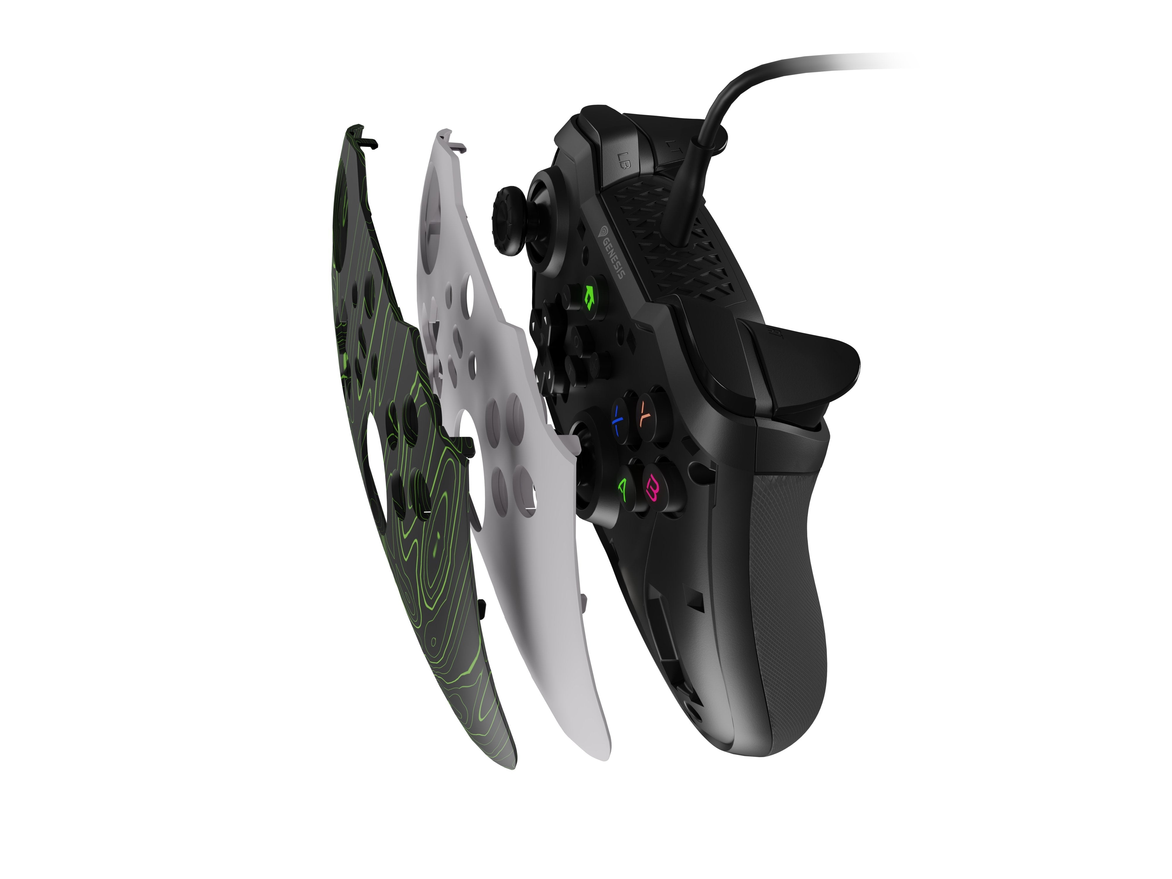 Gamepad Genesis Mangan 300 Usb (For Pc/Switch/Mobile) Blanco