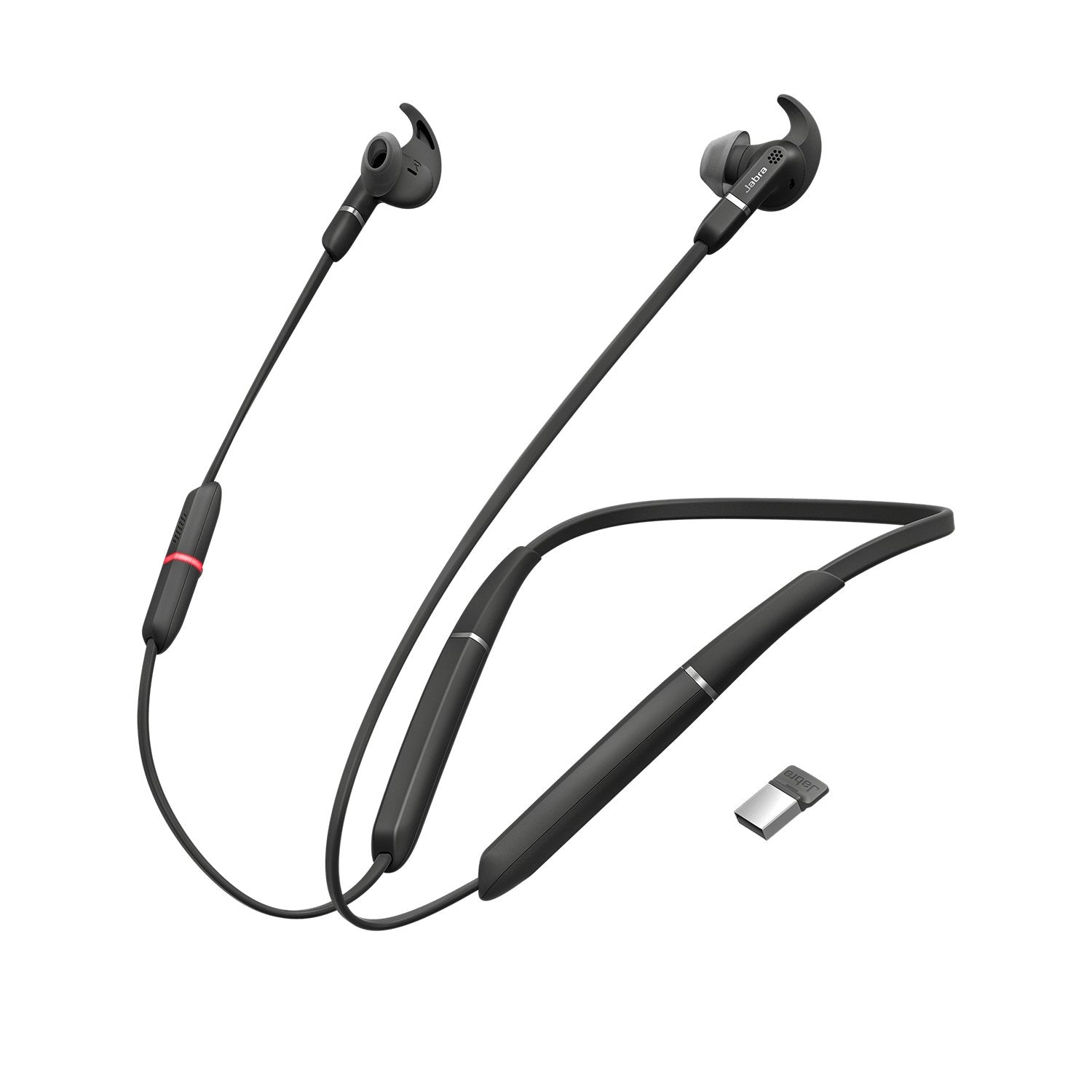 Jabra Evolve 65e Ms + Link 370 Accs Ear Gels Earwings Usb Cble In