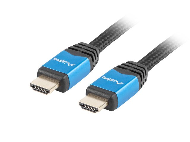 Lanberg Cable Hdmi Ca-Hdmi-20cu-0018-Bl Conectores Macho/Macho Chapados En Oro Carcasa Aluminio Resolucion Hasta 3840*2160 1.8 Metros Negro