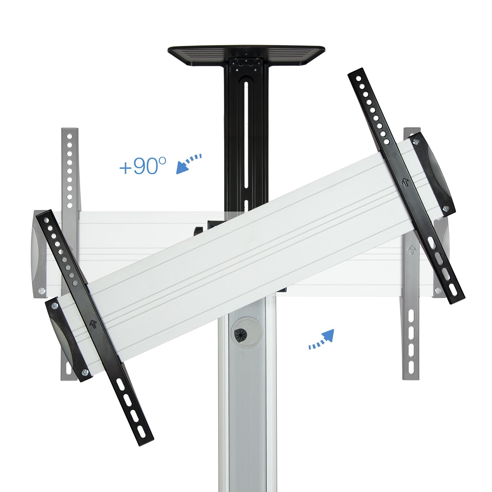 EAN 8433281007444 - TooQ FS1870M-B soporte para pantalla de señalización 94 cm (37") Negro, Plata imagen 6