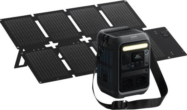Central Eléctrica Portátil Anker Solix C300x + Panel Solar Plegable Ps60 Gris, 288wh, 300 Vatios, 600 Vatios Surgepad, Pd 3.1 B1723311