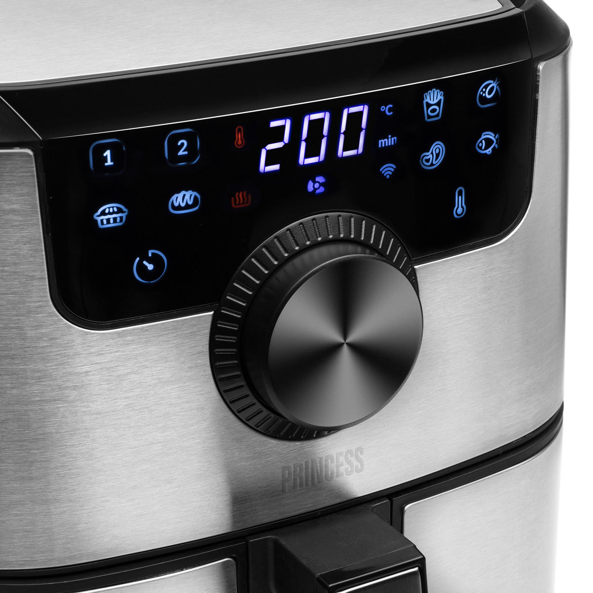 EAN 8713016091123 - Princess 182037 Sencillo 4,5 L Independiente 1500 W Freidora de aire caliente Plata imagen 11