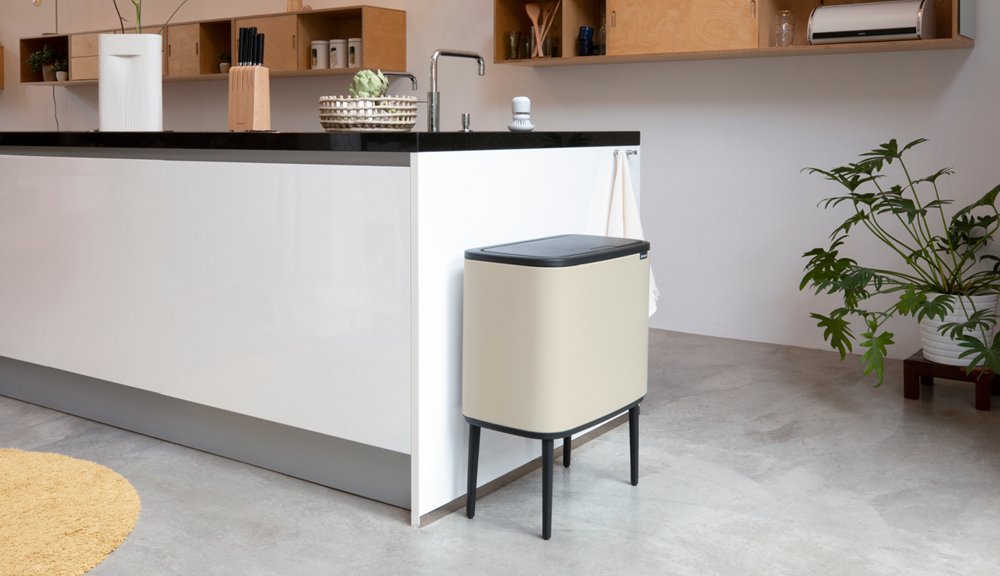 EAN 8710755201585 - Brabantia Bo Touch Bin 34 L 2 cesta(s) Beige imagen 4