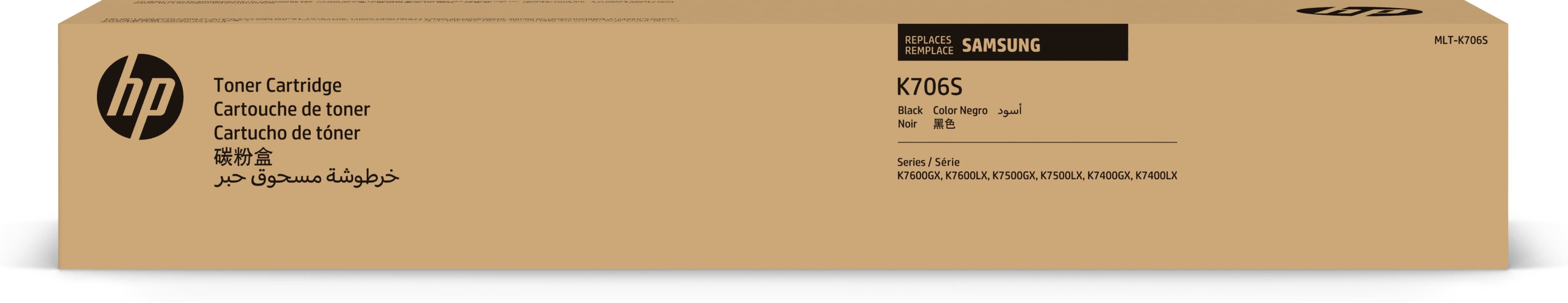 EAN 0191628526857 - Samsung MLT-K706S Black Original Toner Cartridge cartucho de tóner 1 pieza(s) imagen 1
