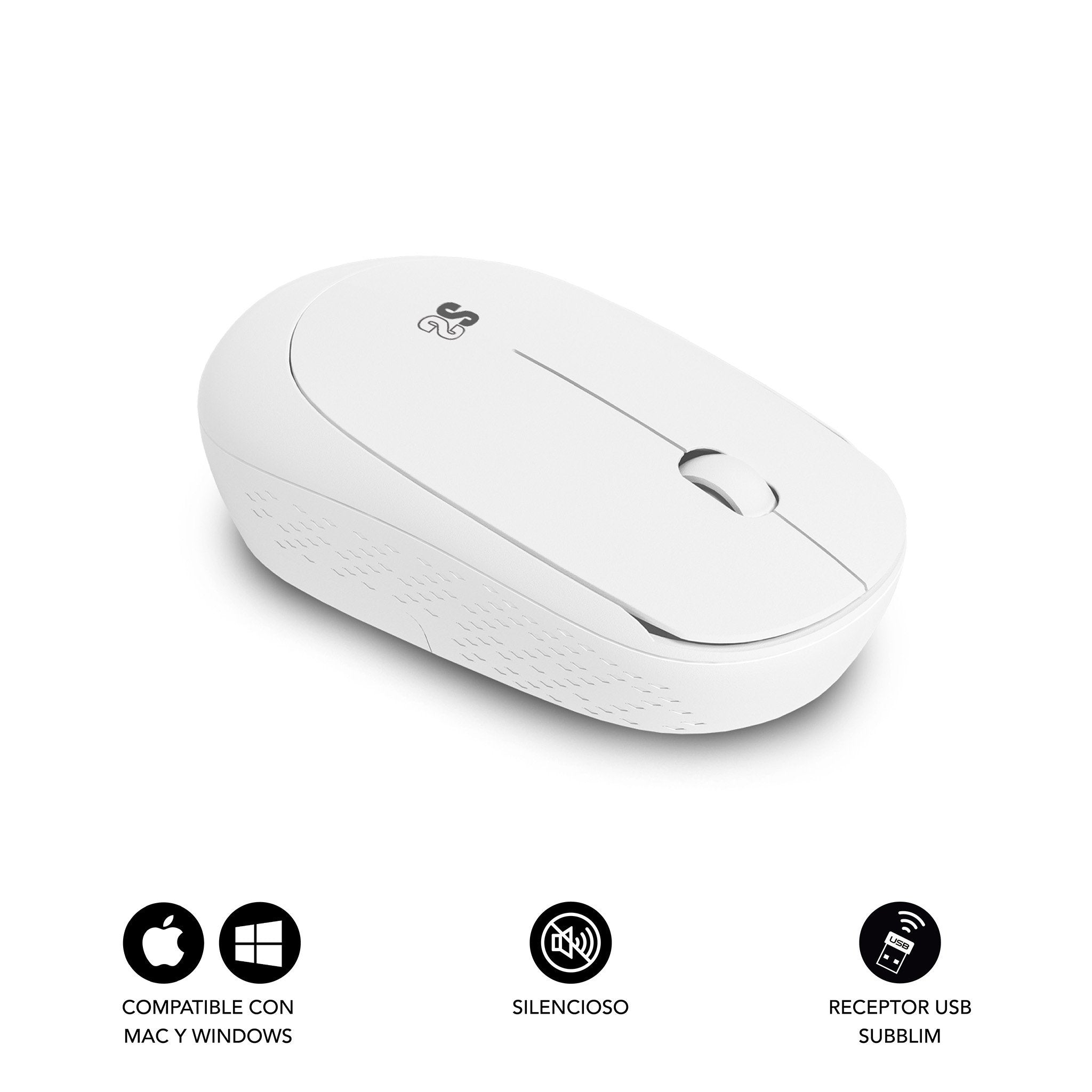 Ratón Inalámbrico Subblim Business Plus Silencioso Hasta 1200 Dpi Blanco