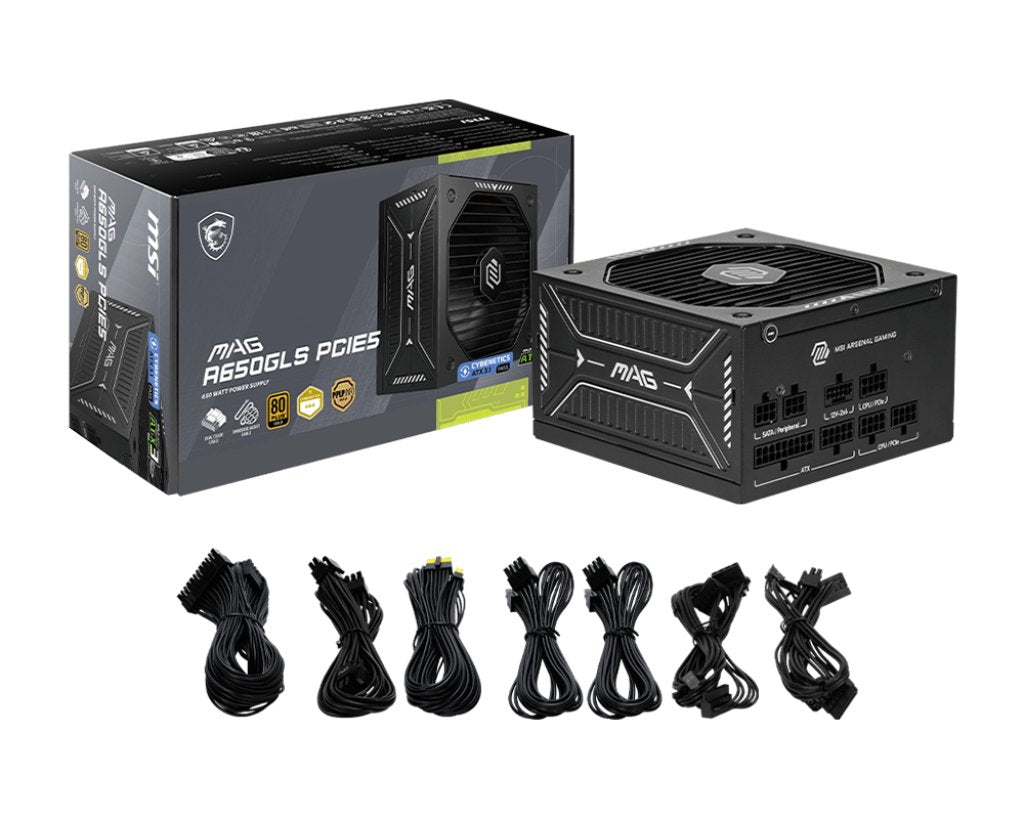 EAN 4711377292290 - MSI MAG A650GLS PCIE5 unidad de fuente de alimentación 650 W 24-pin ATX ATX Negro imagen 5