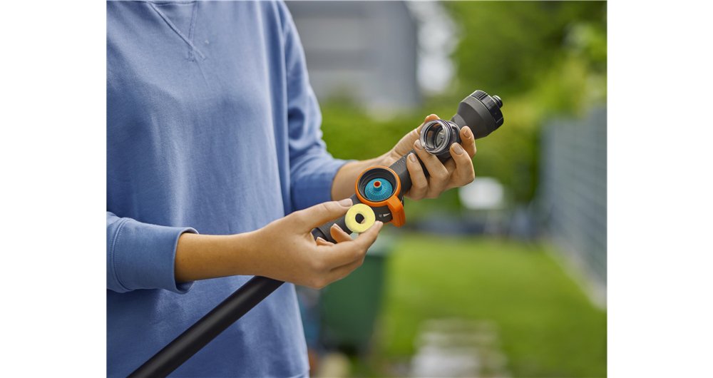 Cepillo De Lavado Gardena Cleansystem Set De Lavado Duro Con Mango M Gris/Turquesa, Anchura Útil 27 Cm 18828-20