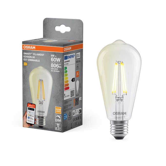 Osram Smtmate60d 6w 827 230vfil E27 4x1osram