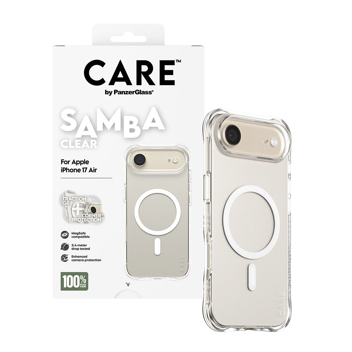 EAN 5715685027048 - PanzerGlass CARE by ® Fashionable Case Samba Transparent w. White MagSafe iPhone 17 Air funda para teléfo imagen 5