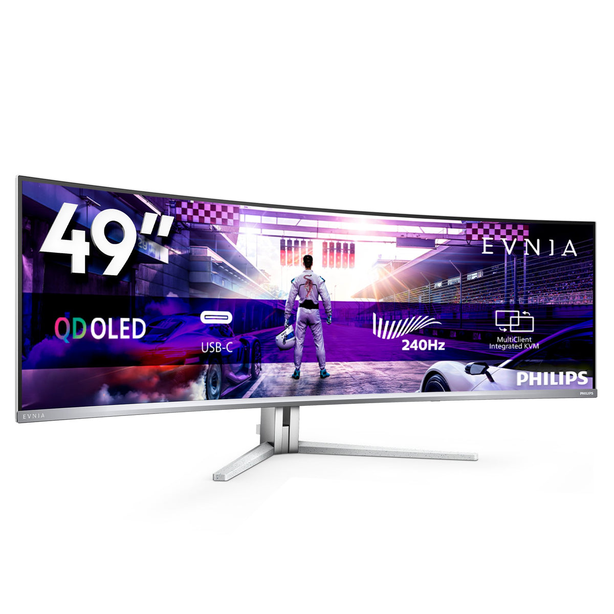 EAN 8712581801663 - Philips Evnia 8000 49M2C8900/00 pantalla para PC 124,2 cm (48.9") 5120 x 1440 Pixeles Dual QHD QD-OLED Bl imagen 3