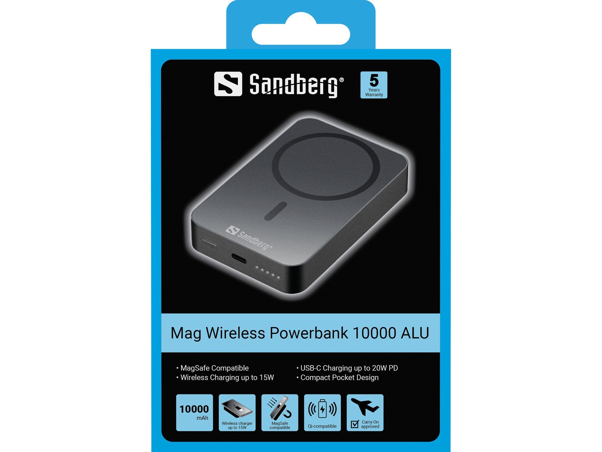 EAN 5705730420979 - Sandberg 420-97 batería externa Litio 10000 mAh Cargador inalámbrico Negro imagen 4