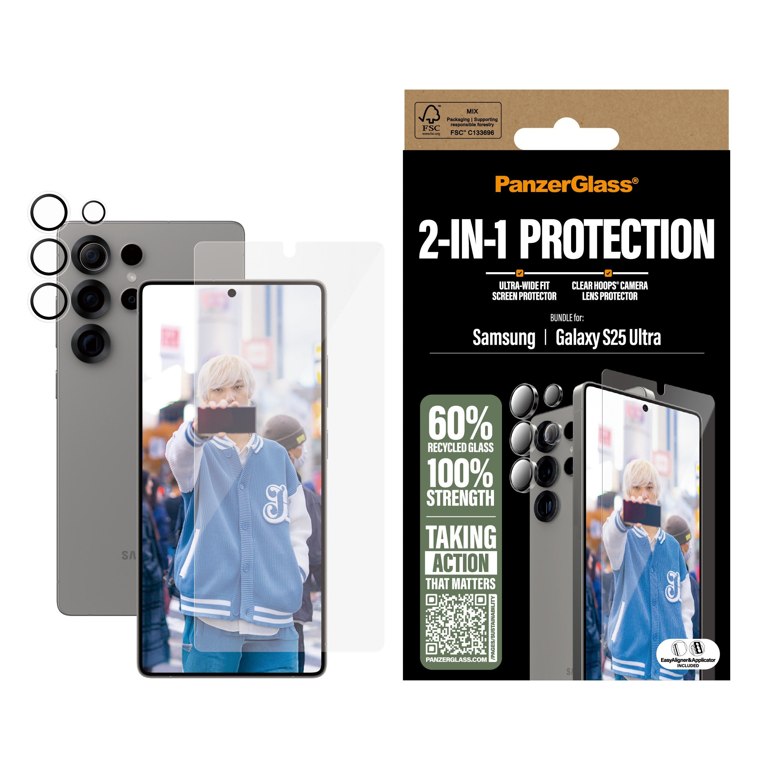 EAN 5715685019463 - PanzerGlass ® 2-in-1 Protection Bundle Samsung Galaxy S25 Ultra Protector de pantalla 1 pieza(s) imagen 2