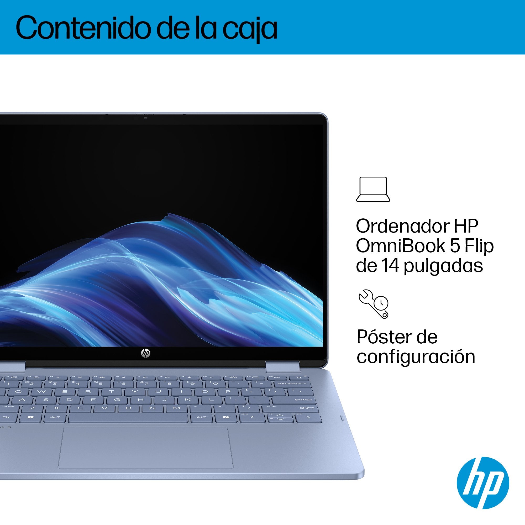 Portátil Convertible Hp Omnibook 5 Flip 14-Fp0021ns Intel Core 7-150u 16gb 1tb Ssd 14' Táctil Win11