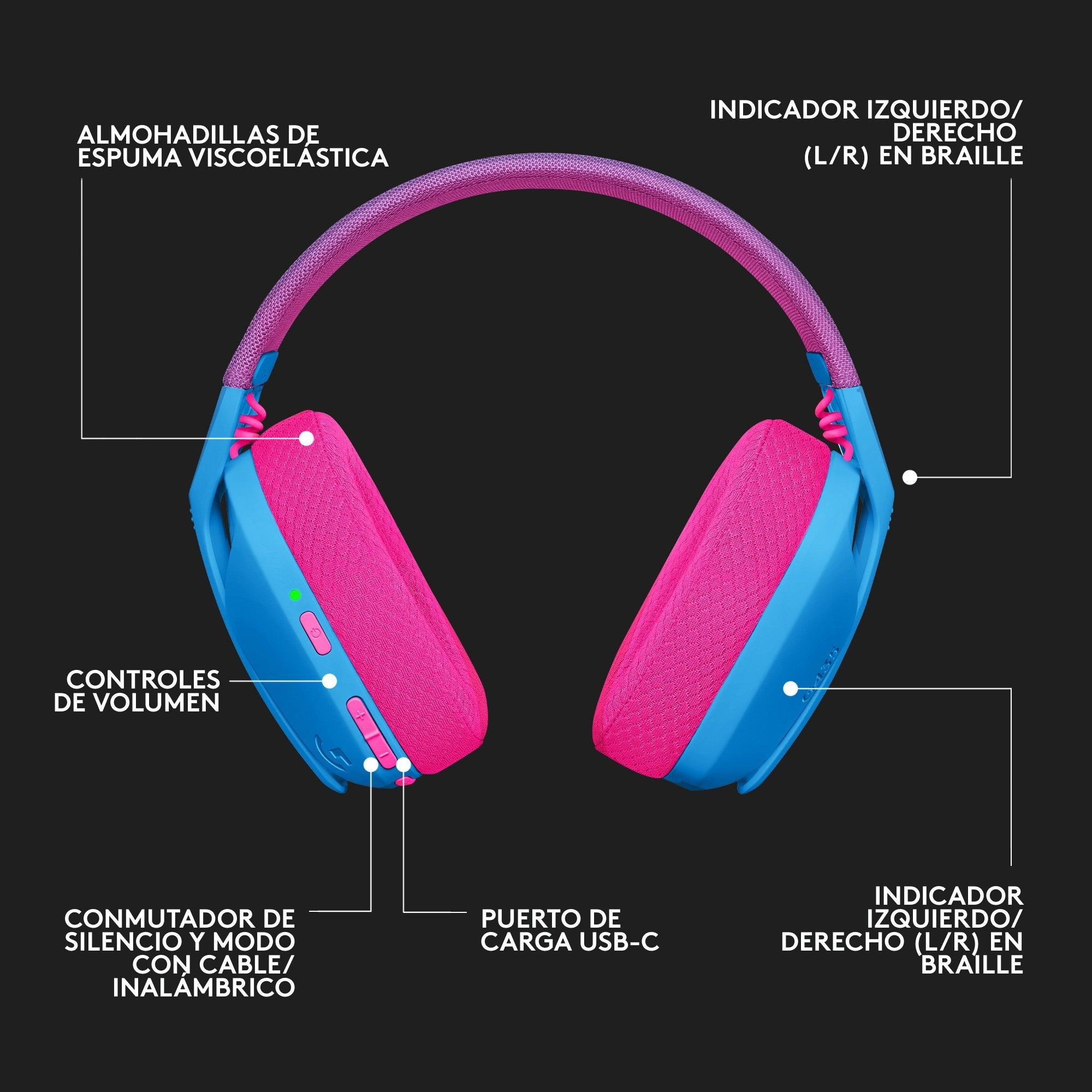 EAN 5099206097483 - Logitech G 981-001062 auricular y casco Auriculares Inalámbrico Diadema Juego Bluetooth Azul imagen 16