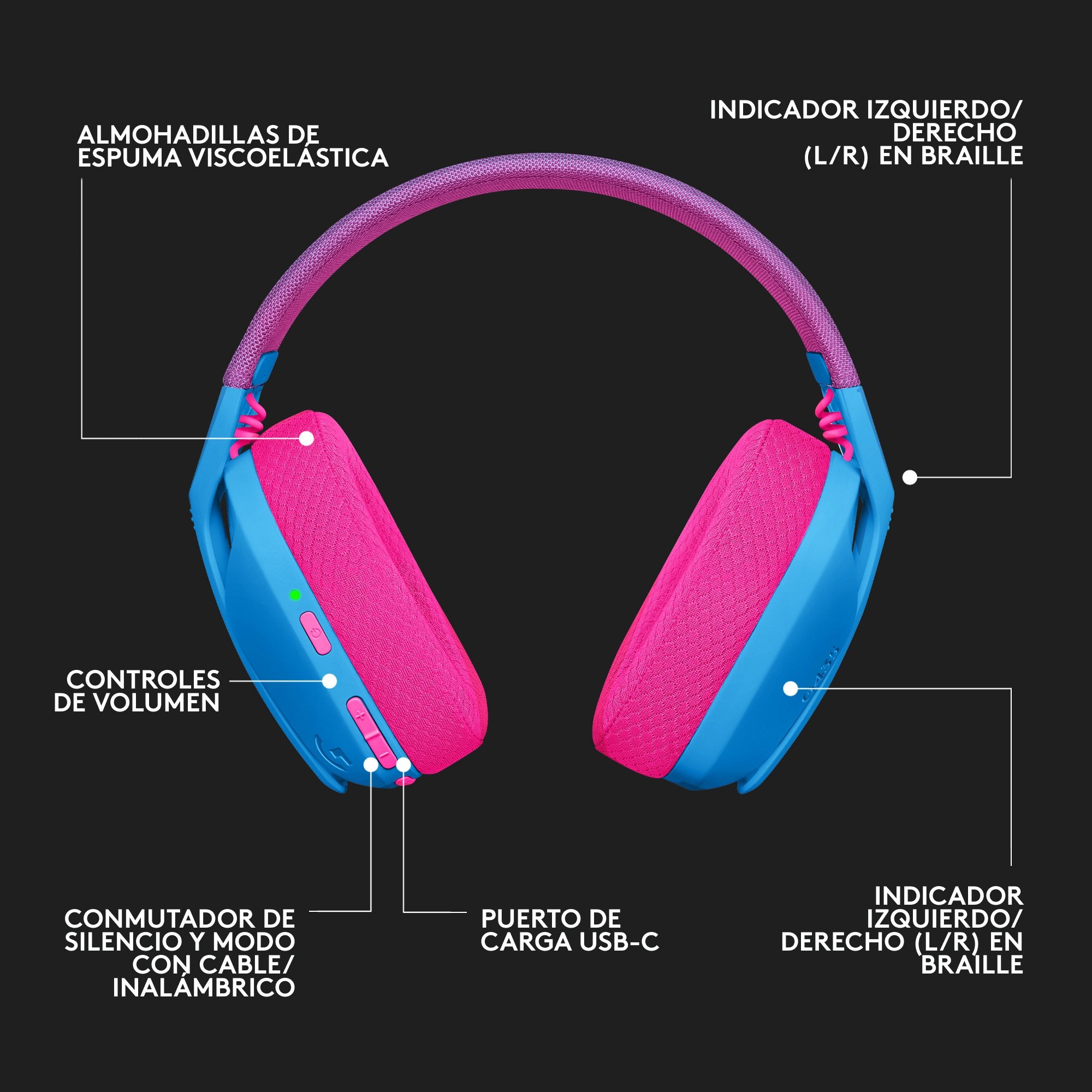 EAN 5099206097483 - Logitech G 981-001062 auricular y casco Auriculares Inalámbrico Diadema Juego Bluetooth Azul imagen 16